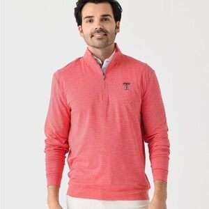 Johnnie-O Vaughn JMKO1890 Crimson Red 1/4 Zip Pullover L Mens Performance Golf